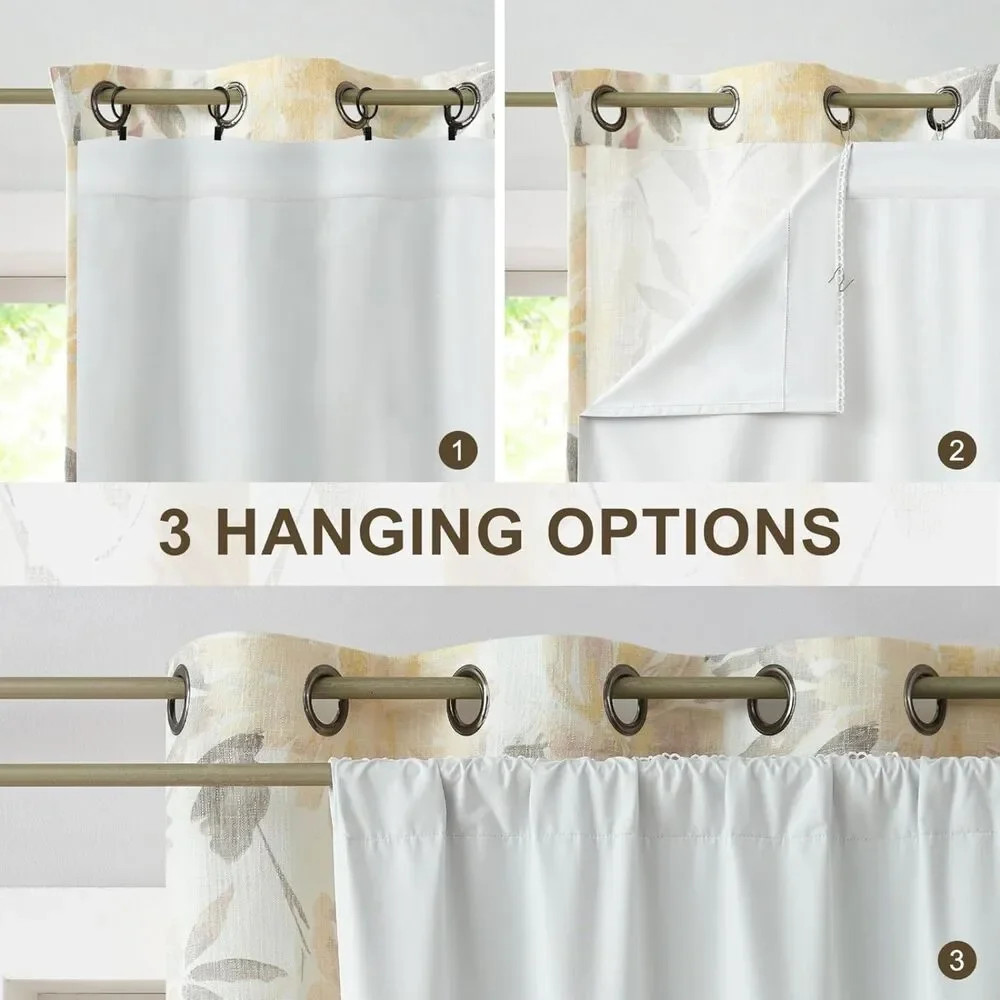 Set of 2 Curtain Panel Liners, 48